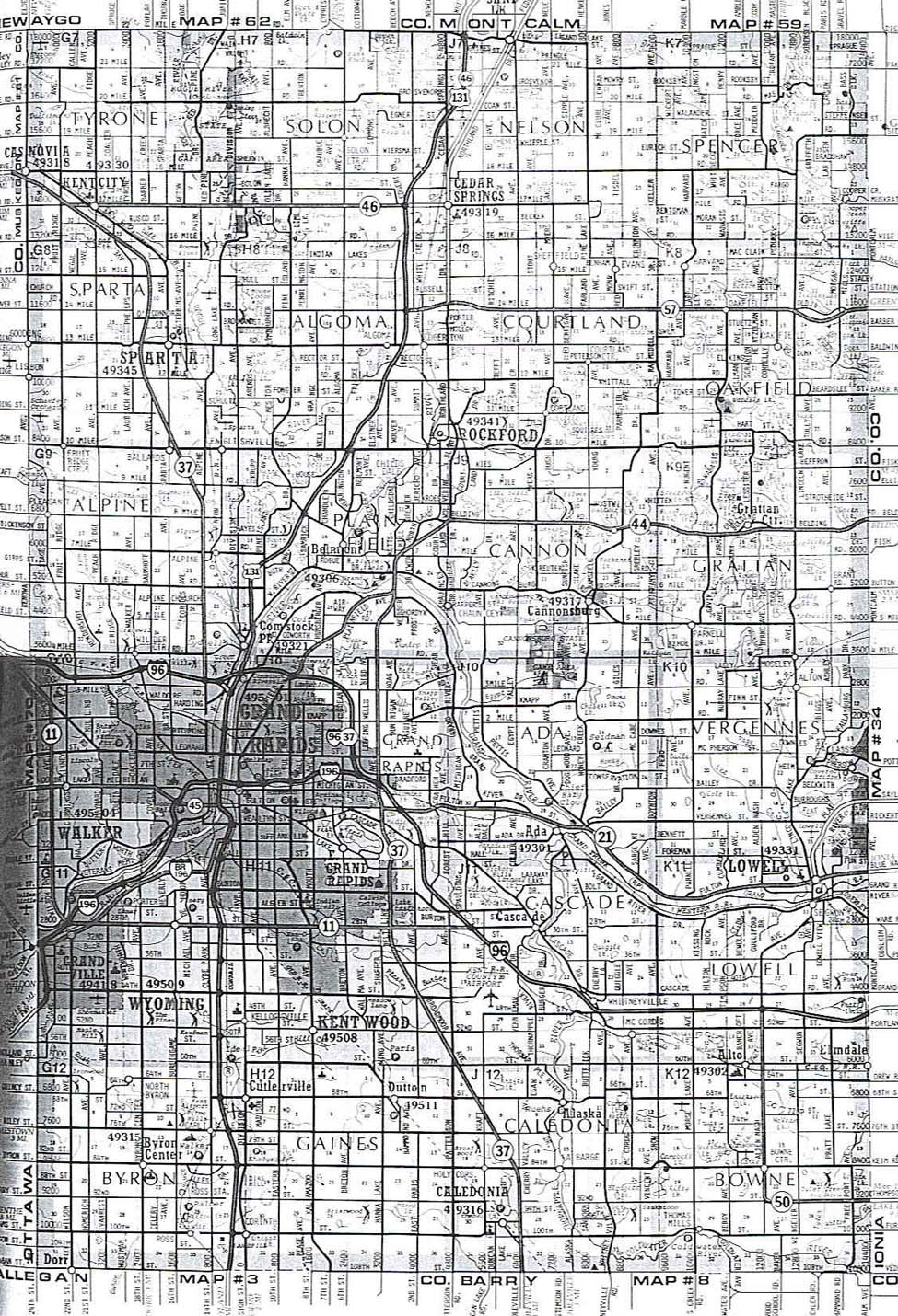 Map Of Kent County Mi   Maping Resources